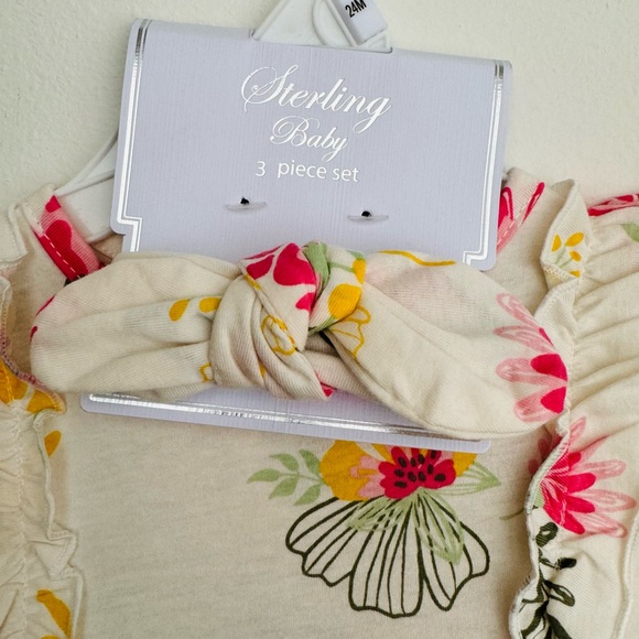 Sterling Baby Tropical Floral Dress & Headband Set Size 24 Months NWT - Picture 4 of 14